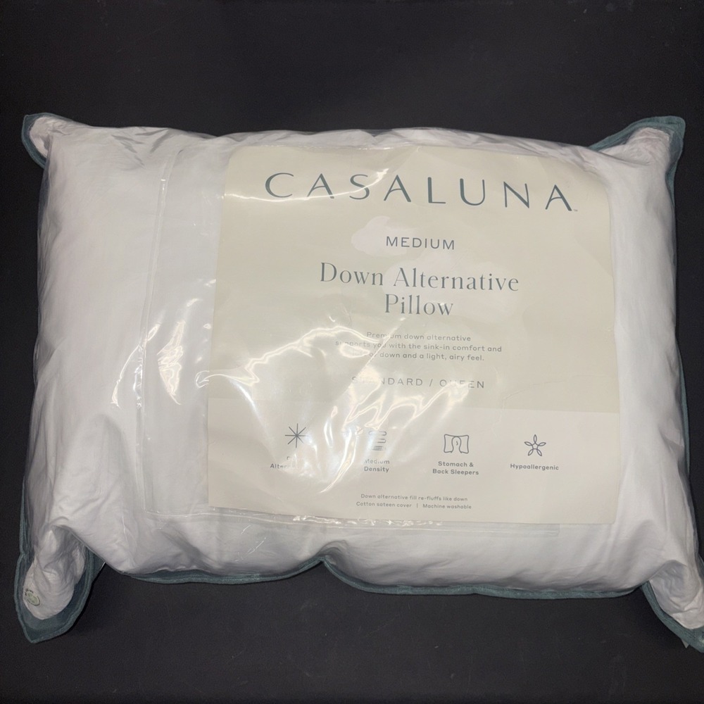 Casaluna White Medium Down Alternative Pillow Standard/Queen